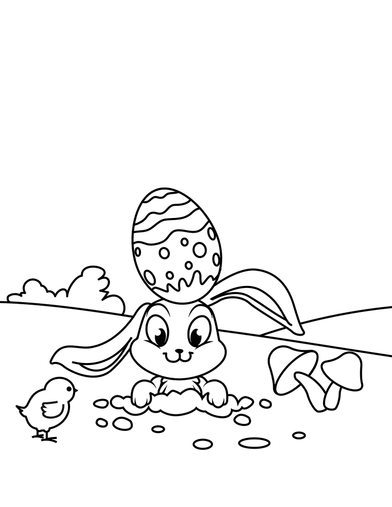 Desenho de Coelhos para colorir