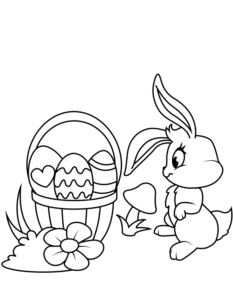 Desenho de Coelhos para colorir