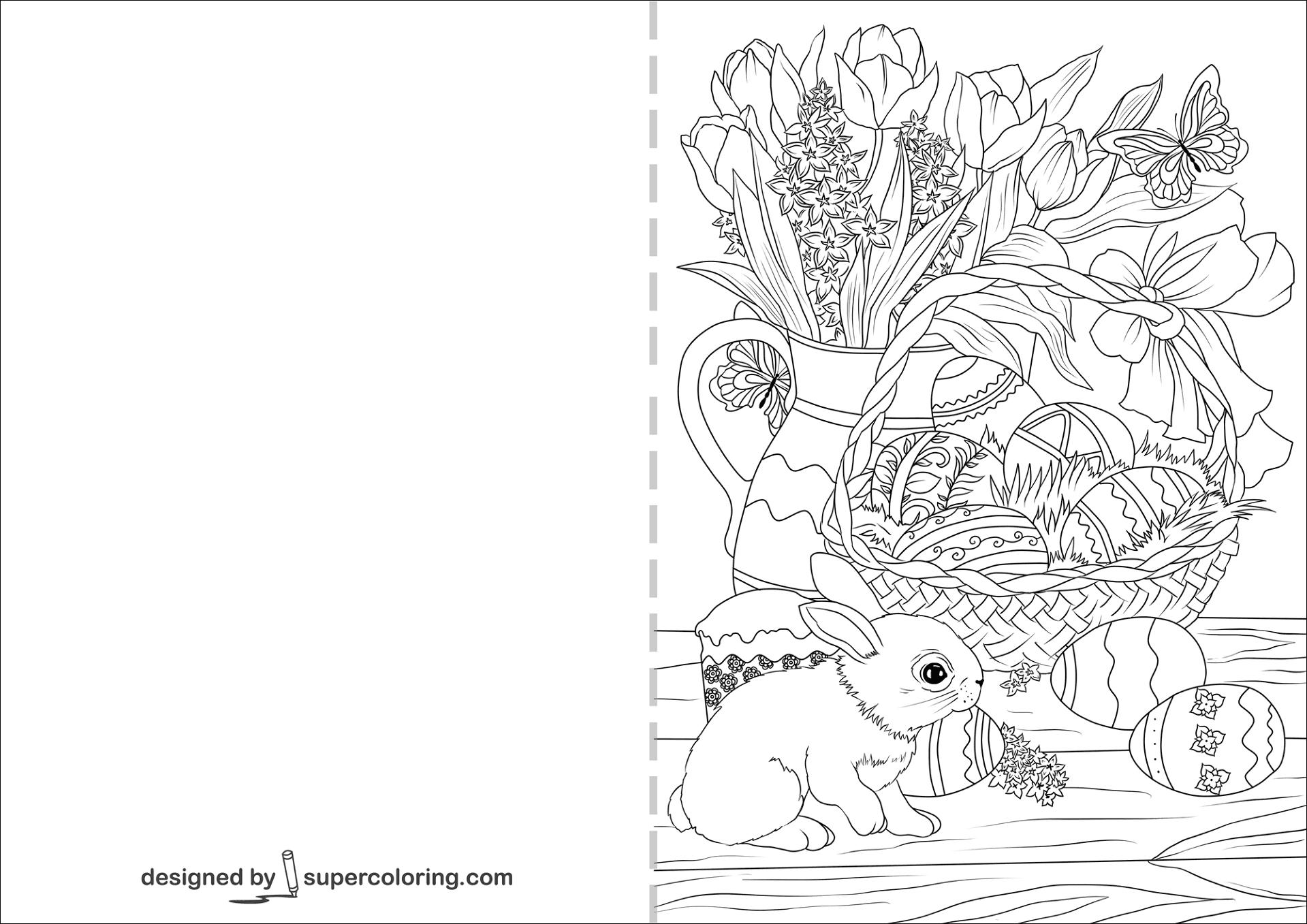 Desenho de Coelhos para colorir