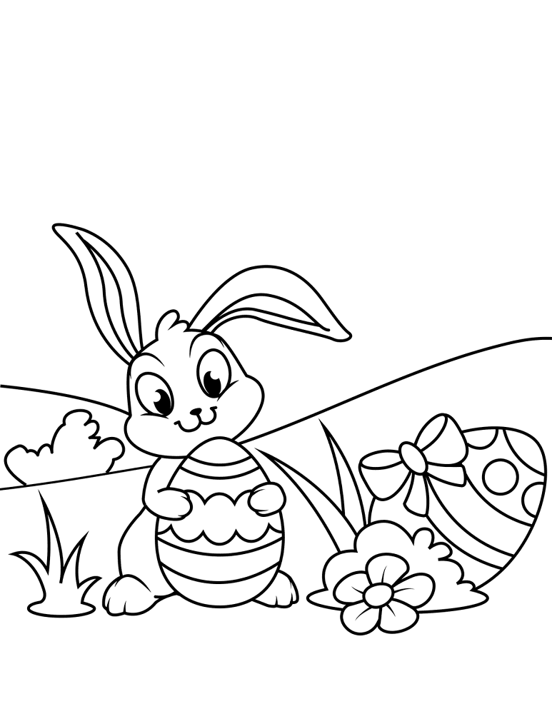 Desenho de Coelhos para colorir