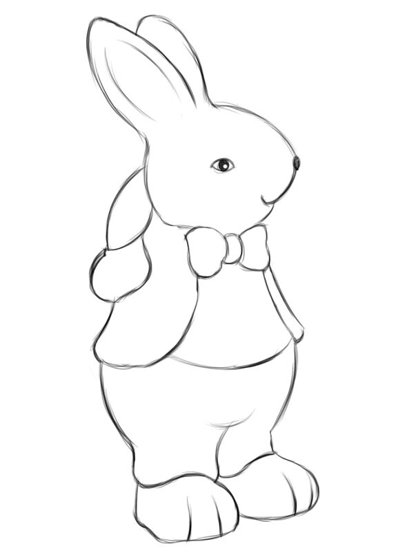 Desenho de Coelhos para colorir