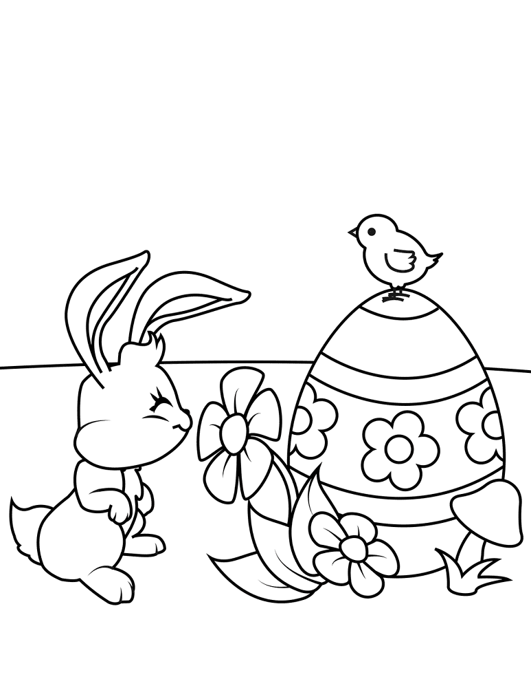 Desenho de Coelhos para colorir