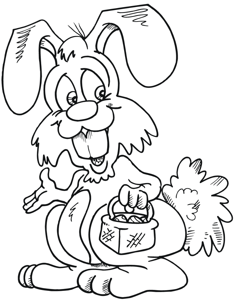 Desenho de Coelhos para colorir