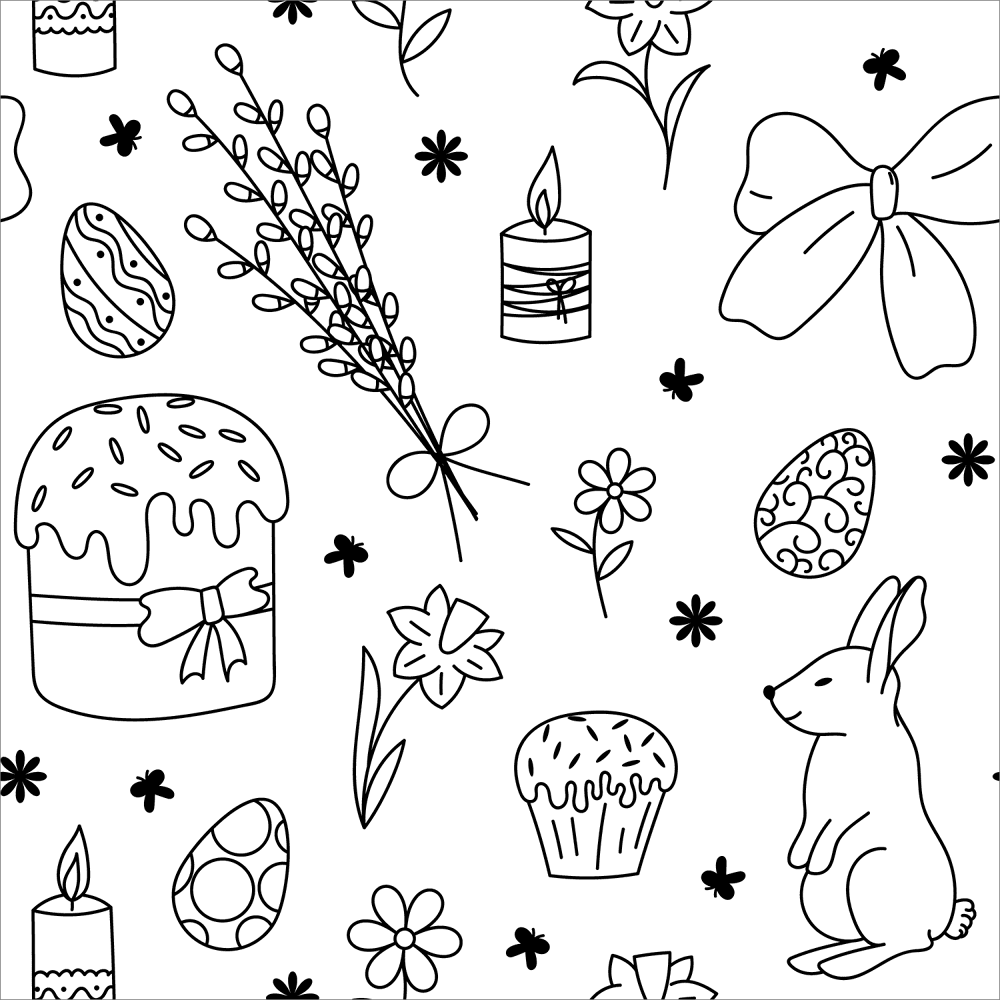 Desenho de Coelhos para colorir