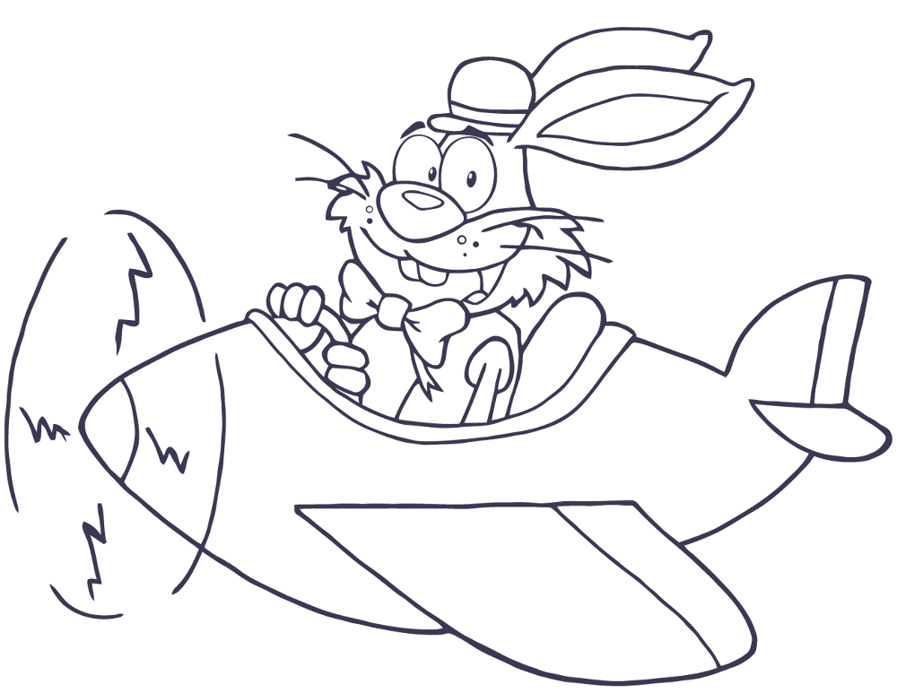 Desenho de Coelhos para colorir