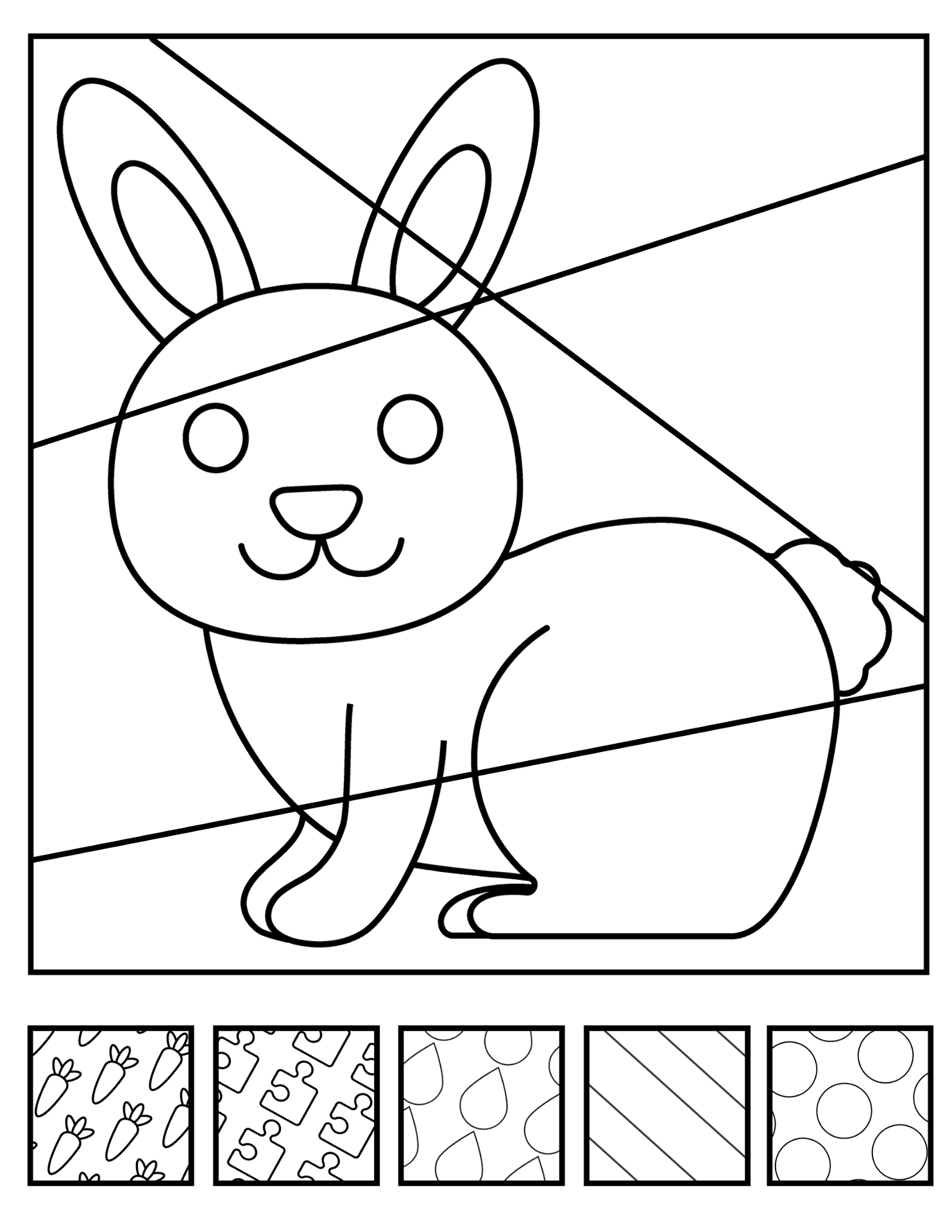Desenho de Coelhos para colorir