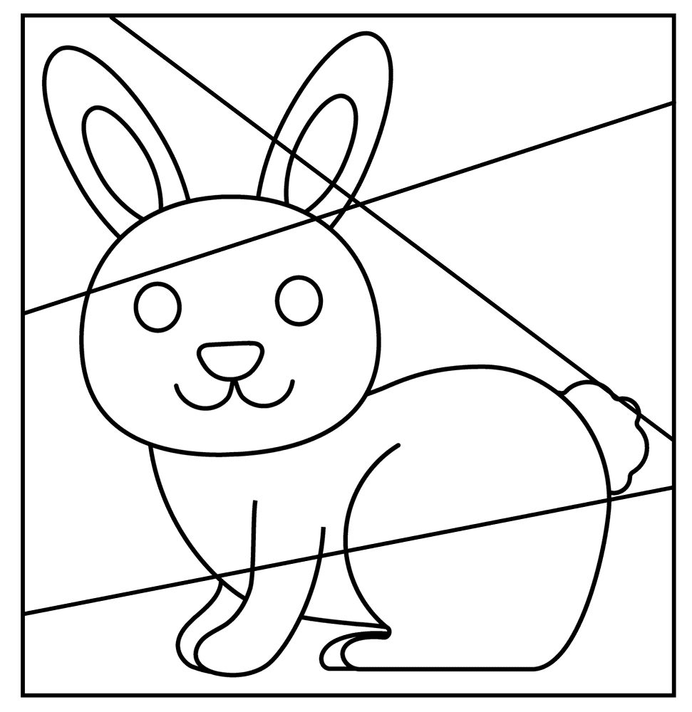 Desenho de Coelhos para colorir