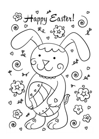Desenho de Coelhos para colorir