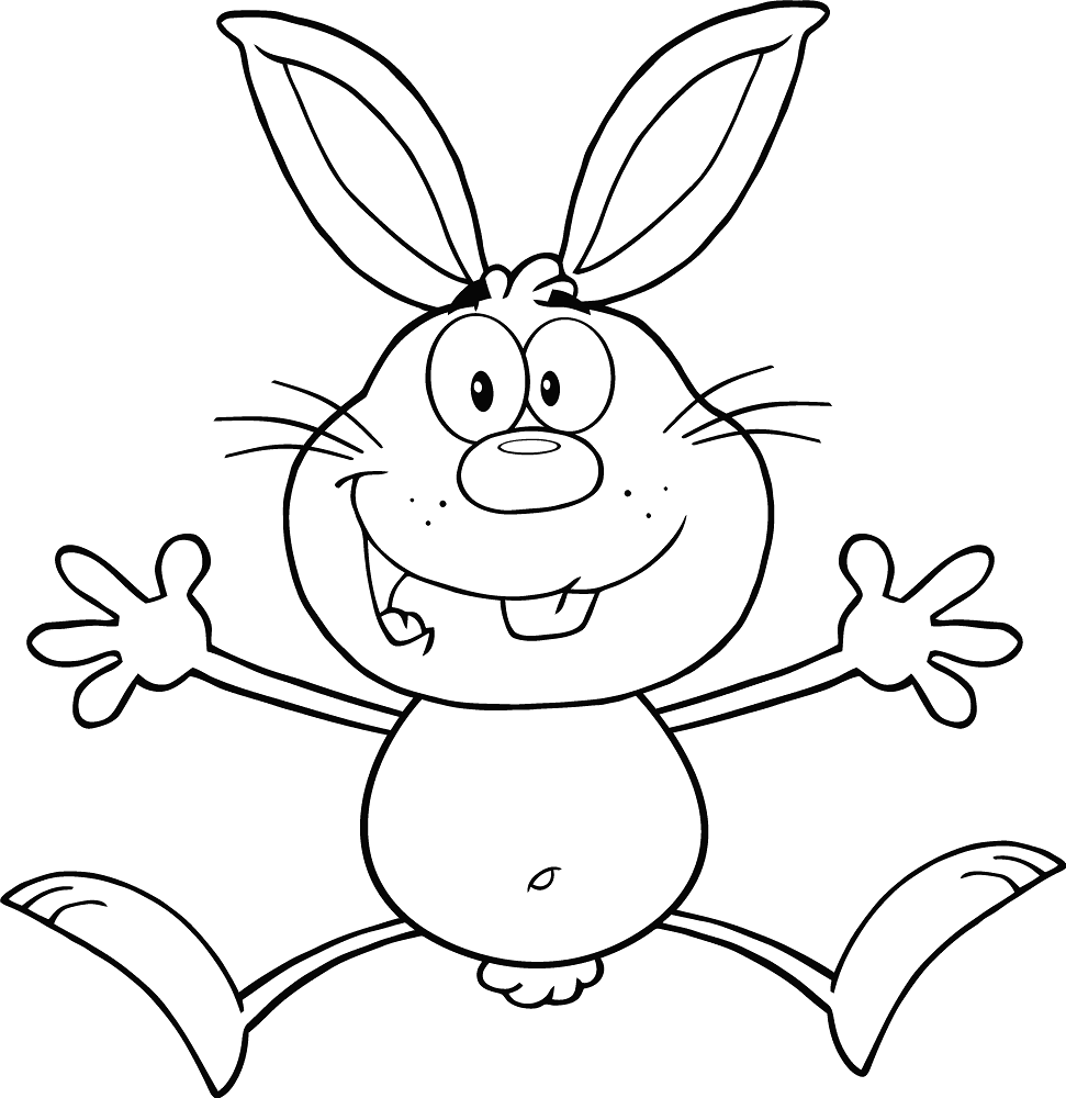 Desenho de Coelhos para colorir