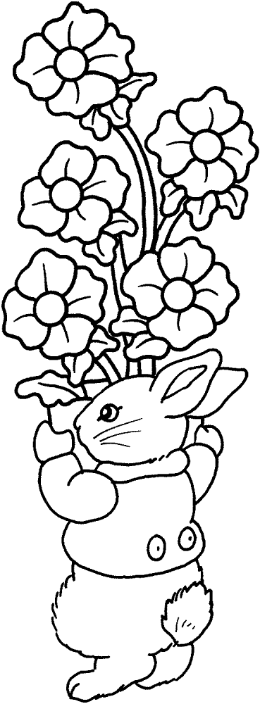 Desenho de Coelhos para colorir