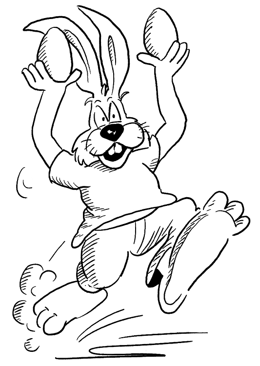 Desenho de Coelhos para colorir