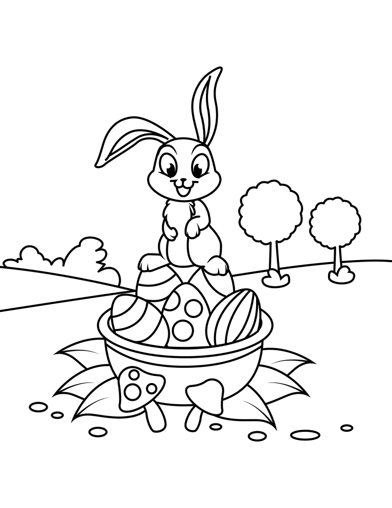 Desenho de Coelhos para colorir