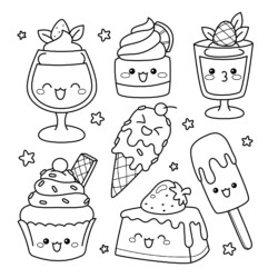 Desenho de Comida para colorir e imprimir: número 1