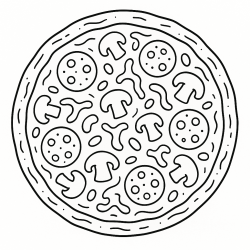 Desenho de Comida para colorir e imprimir: número 2