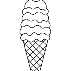 Desenho de Comida para colorir e imprimir: número 4