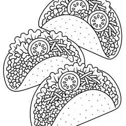 Desenho de Comida para colorir e imprimir: número 7