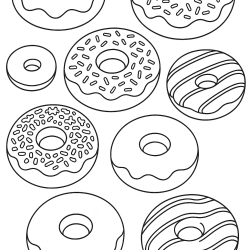 Desenho de Comida para colorir e imprimir: número 10
