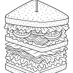 Desenho de Comida para colorir e imprimir: número 11