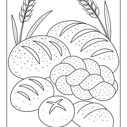 Desenho de Comida para colorir e imprimir: número 16