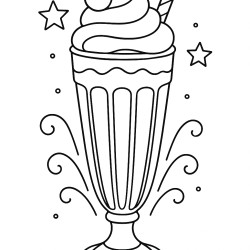 Desenho de Comida para colorir e imprimir: número 17