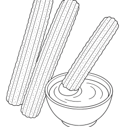 Desenho de Comida para colorir e imprimir: número 18
