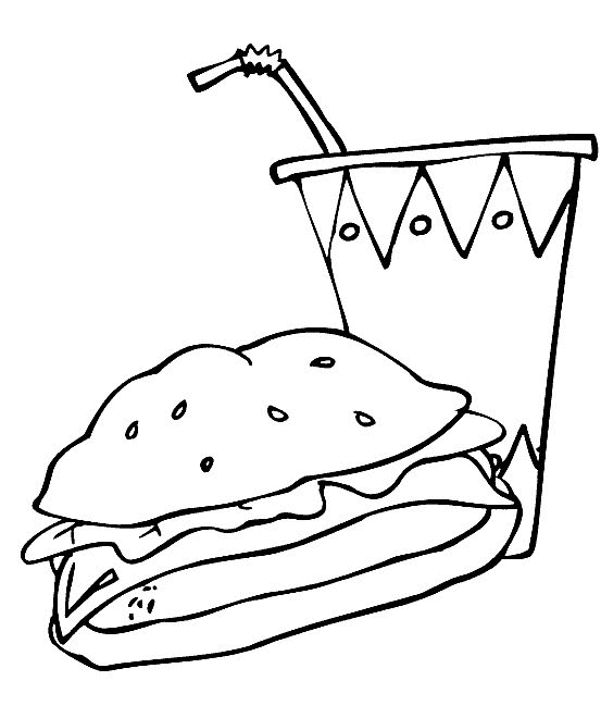 Desenho de Comida para colorir e imprimir: número 23