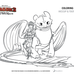 Desenho de Como Treinar Seu Dragao para colorir e imprimir: número 1