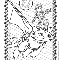 Desenho de Como Treinar Seu Dragao para colorir e imprimir: número 3