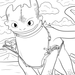 Desenho de Como Treinar Seu Dragao para colorir e imprimir: número 4