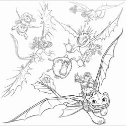 Desenho de Como Treinar Seu Dragao para colorir e imprimir: número 6