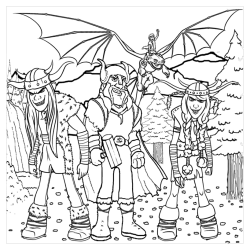 Desenho de Como Treinar Seu Dragao para colorir e imprimir: número 7