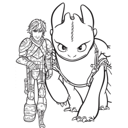 Desenho de Como Treinar Seu Dragao para colorir e imprimir: número 10