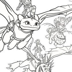 Desenho de Como Treinar Seu Dragao para colorir e imprimir: número 20