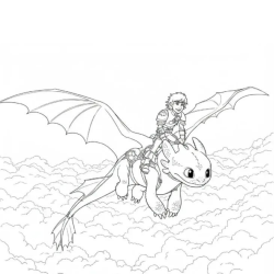 Desenho de Como Treinar Seu Dragao para colorir e imprimir: número 22