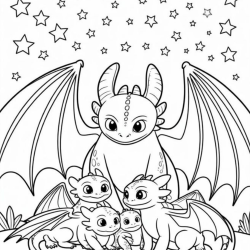 Desenho de Como Treinar Seu Dragao para colorir e imprimir: número 24