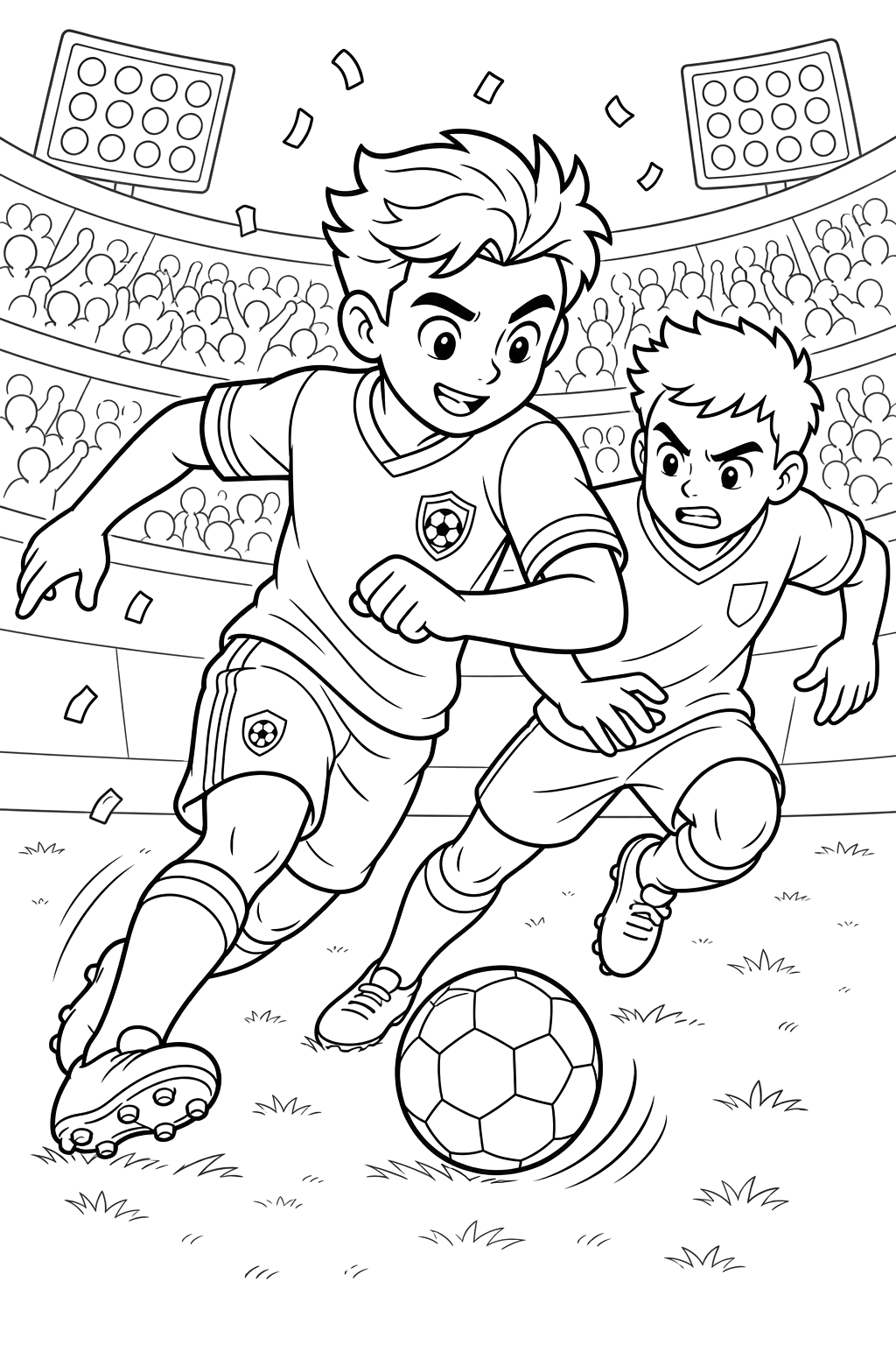 Desenho de Copa do Mundo para colorir e imprimir: número 1