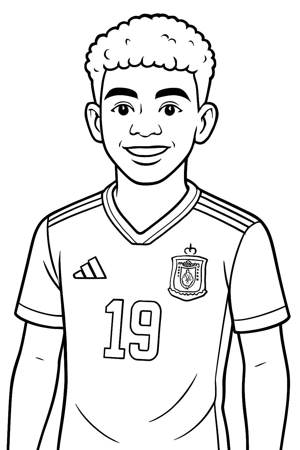 Desenho de Copa do Mundo para colorir e imprimir: número 7