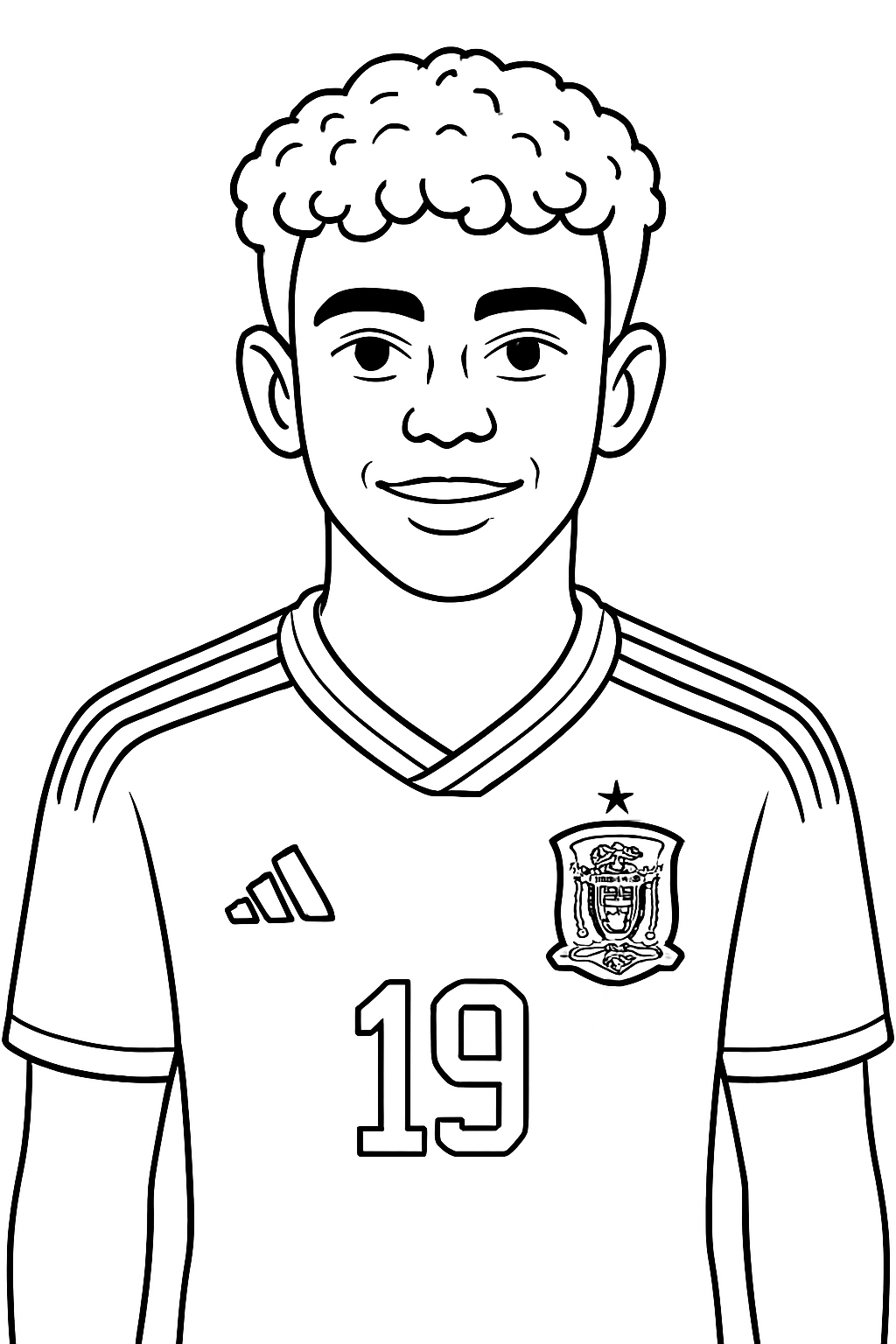Desenho de Copa do Mundo para colorir e imprimir: número 9