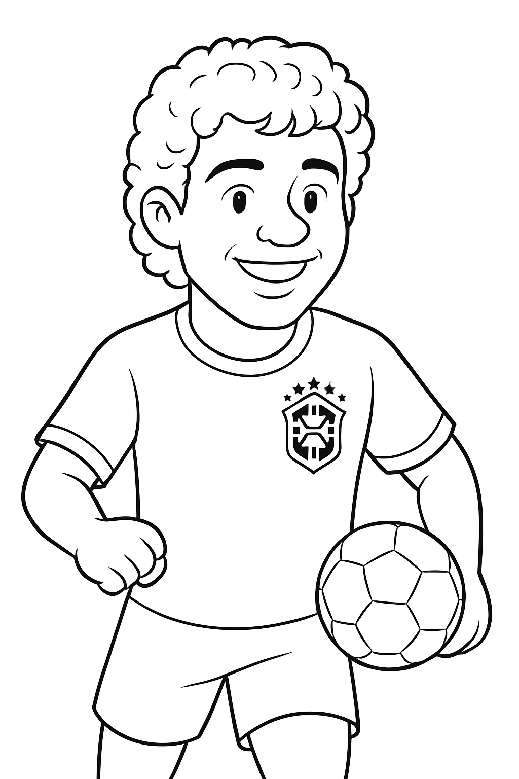 Desenho de Copa do Mundo para colorir e imprimir: número 23