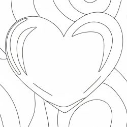 Desenho de Coracao para colorir e imprimir: número 12