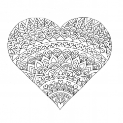 Desenho de Coracao para colorir e imprimir: número 16