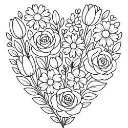 Desenho de Coracao para colorir e imprimir: número 19