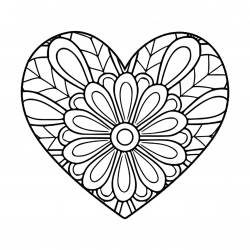 Desenho de Coracao para colorir e imprimir: número 20