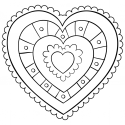 Desenho de Coracao para colorir e imprimir: número 22