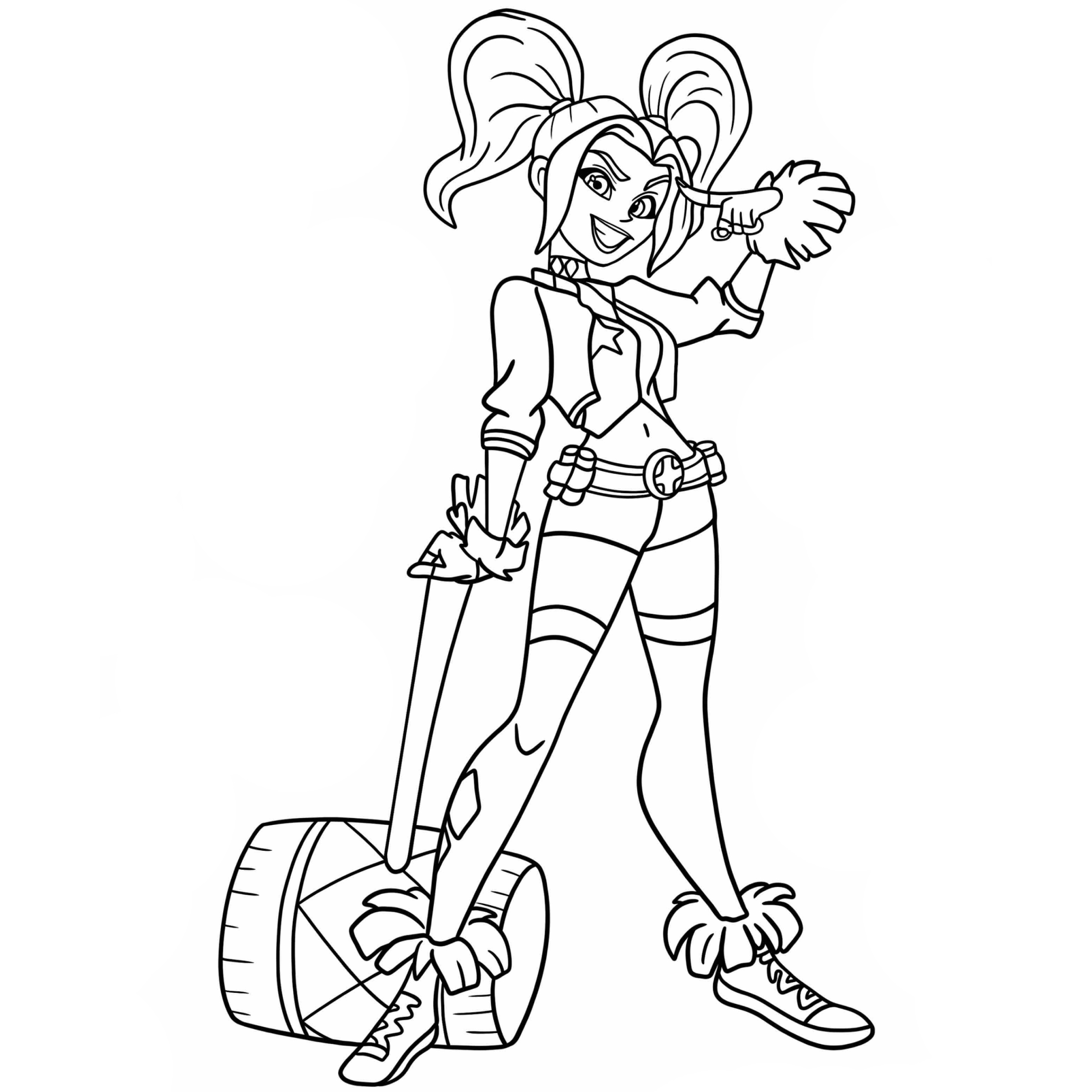 Desenho de Coringa para colorir e imprimir: número 1