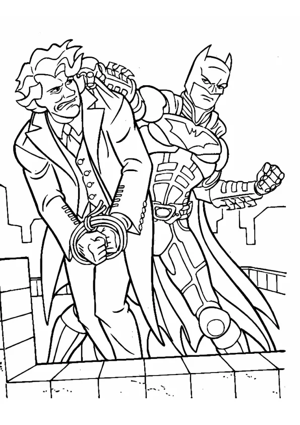 Desenho de Coringa para colorir e imprimir: número 2