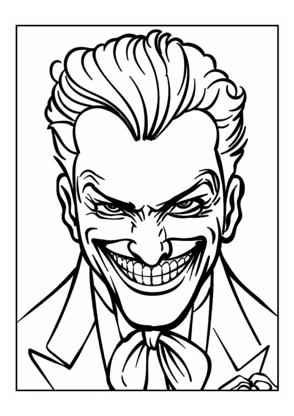 Desenho de Coringa para colorir e imprimir: número 3