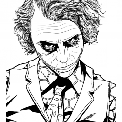 Desenho de Coringa para colorir e imprimir: número 17