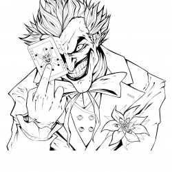 Desenho de Coringa para colorir e imprimir: número 19