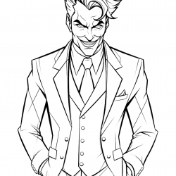 Desenho de Coringa para colorir e imprimir: número 20